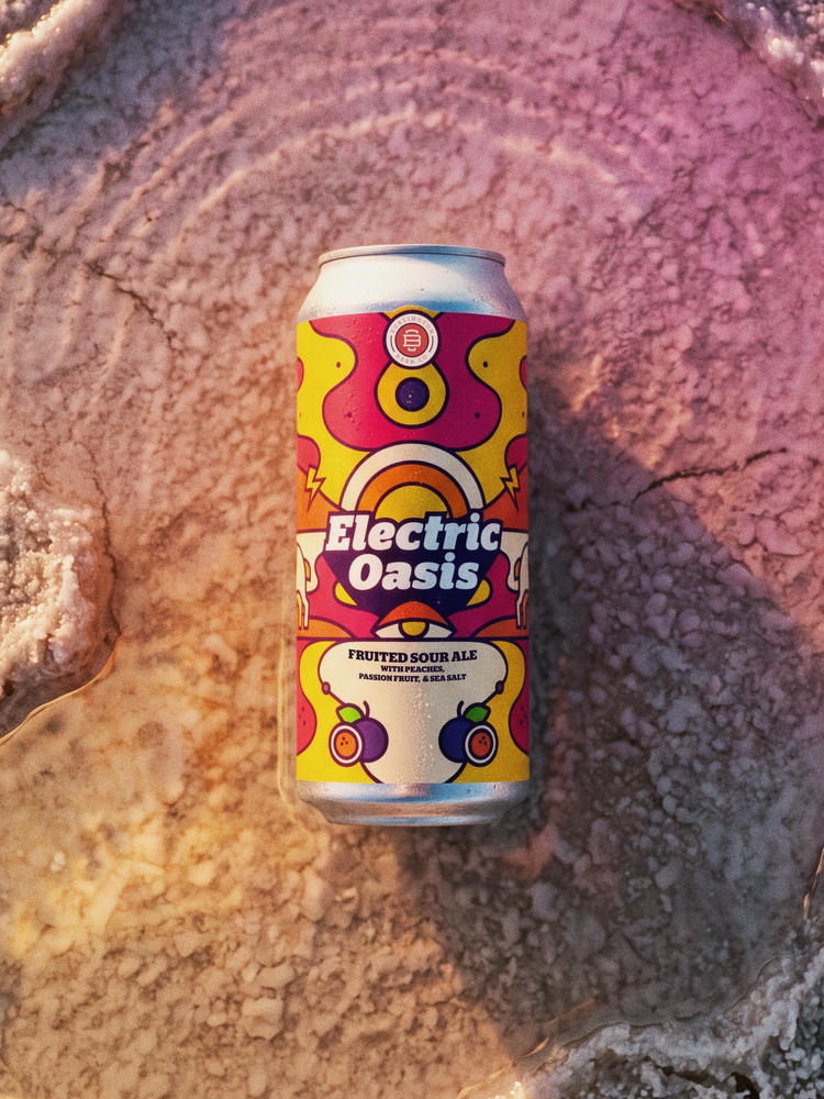 Electric Oasis campaign image: Salt-flat texture flat lay