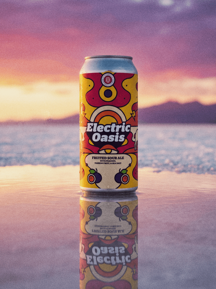 Electric Oasis campaign image: Salt-flat sunset reflection