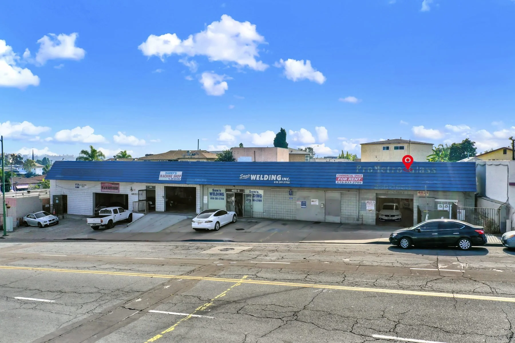 Retail and industrial building at 4821 University Ave in San Diego
