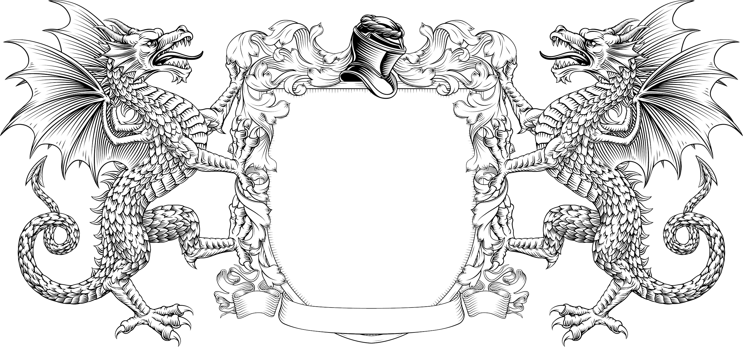 Shield and escutcheon artwork