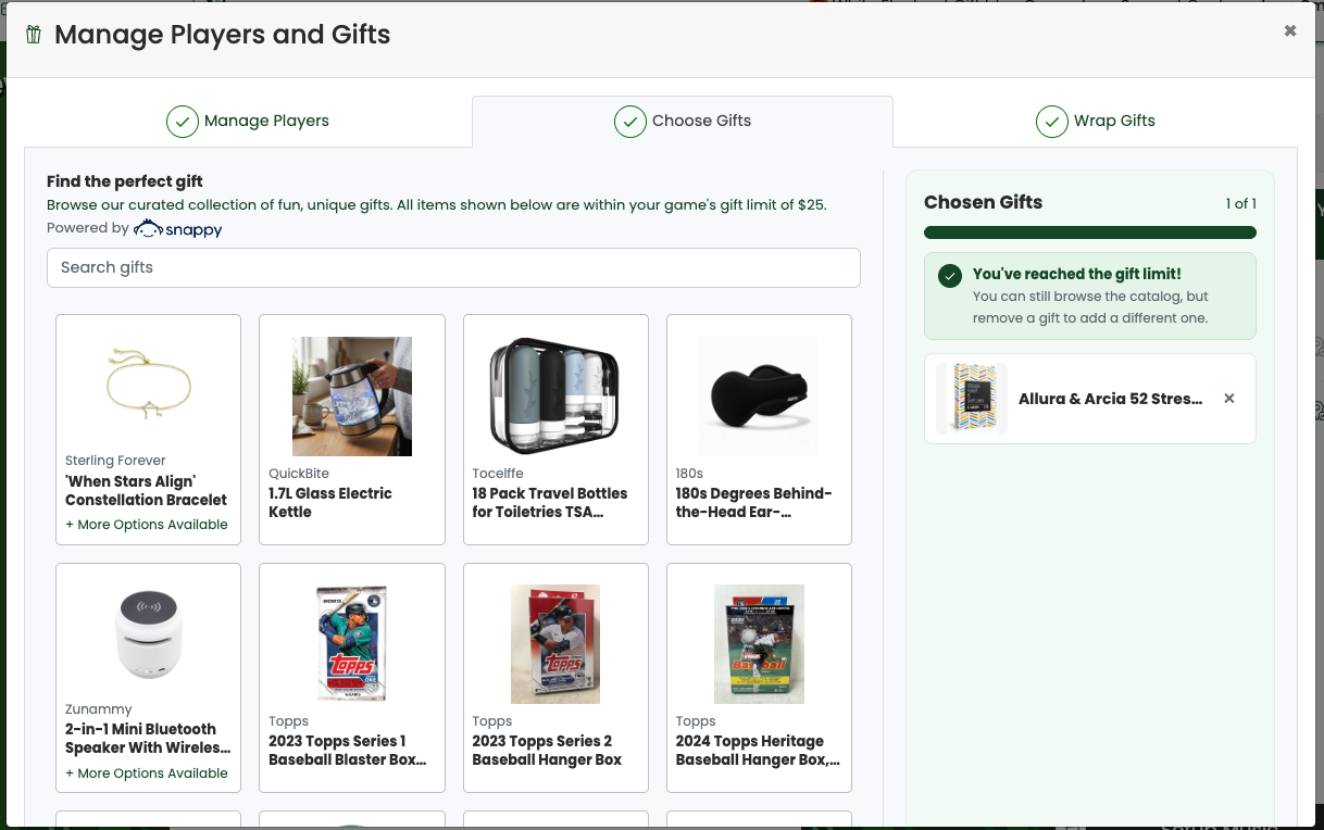 WEO Gift Shop and virtual wrapping preview