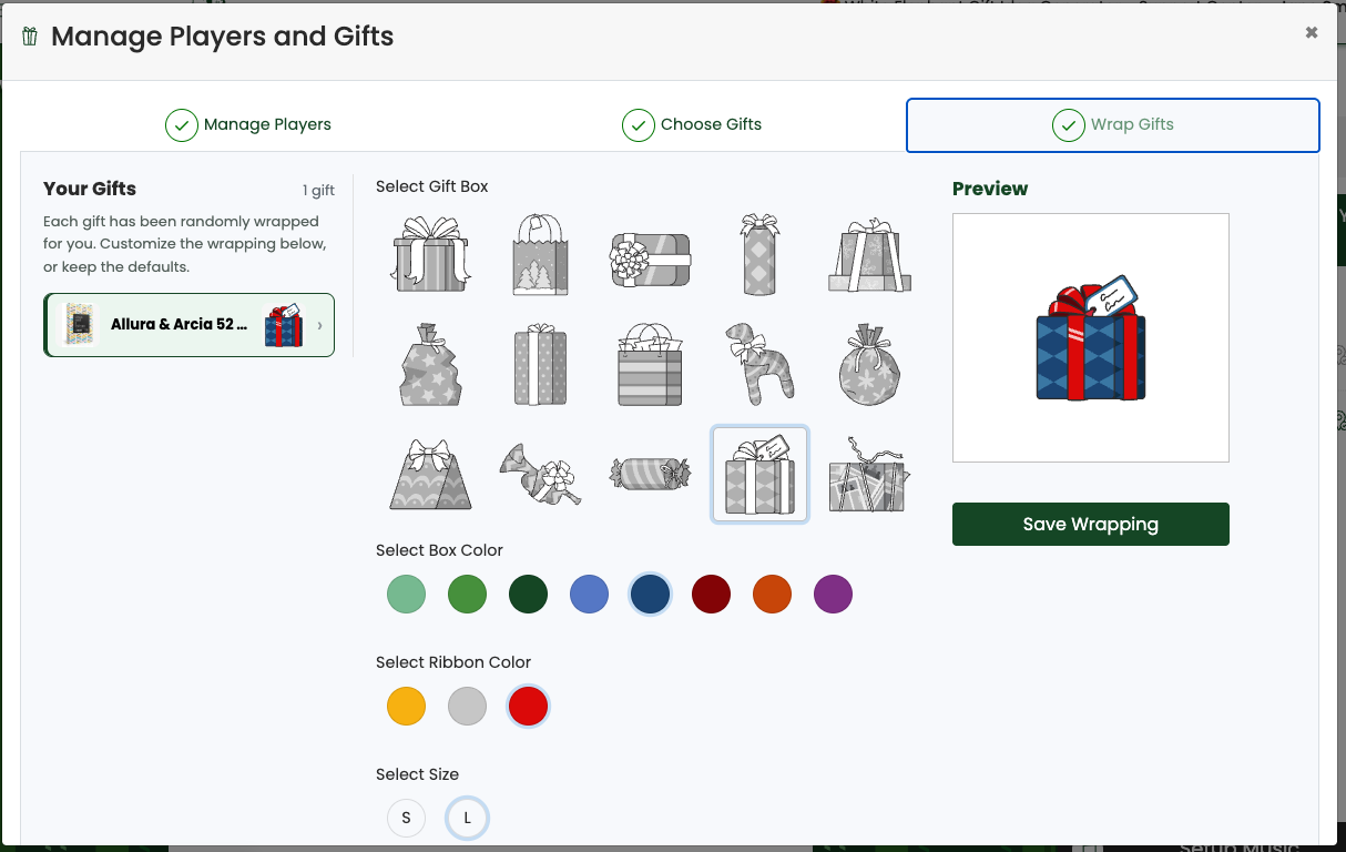 WEO virtual wrapping options
