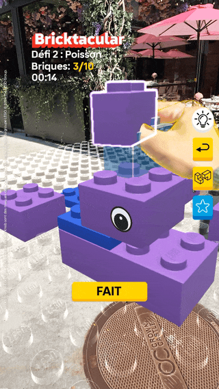 Bricktacular gameplay in French