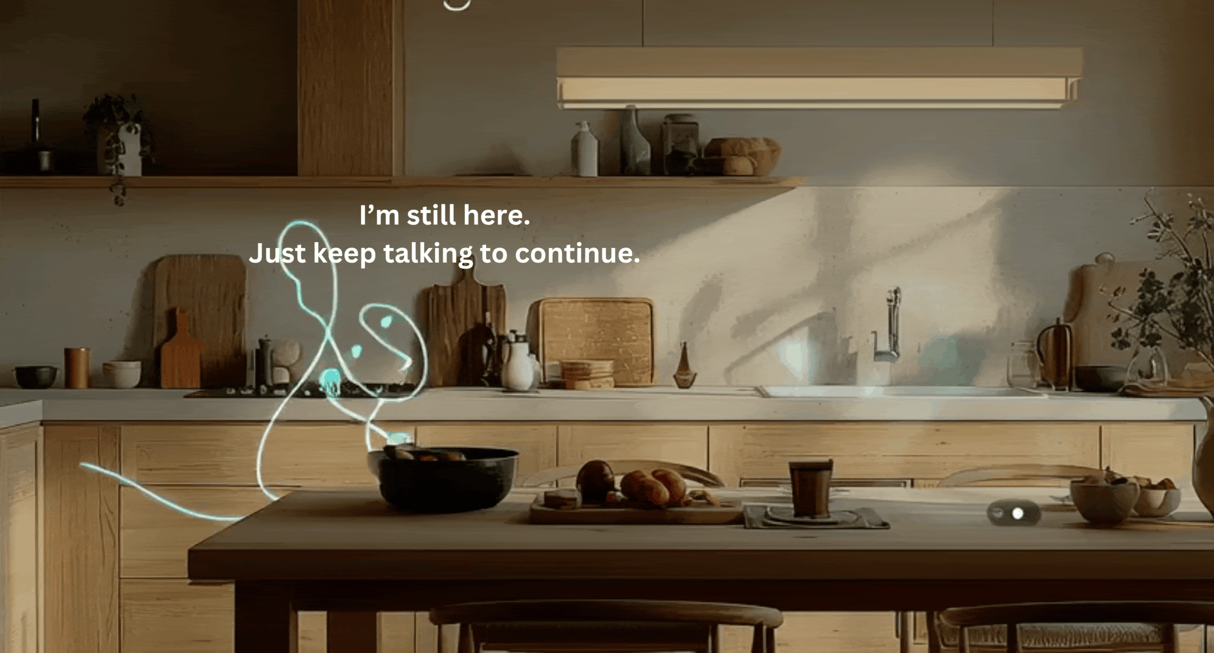 Remind users to keep talking example