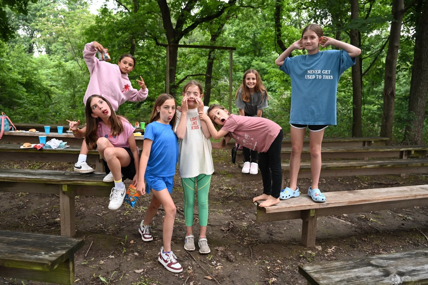 Students goofing around together at Anthem Students camp