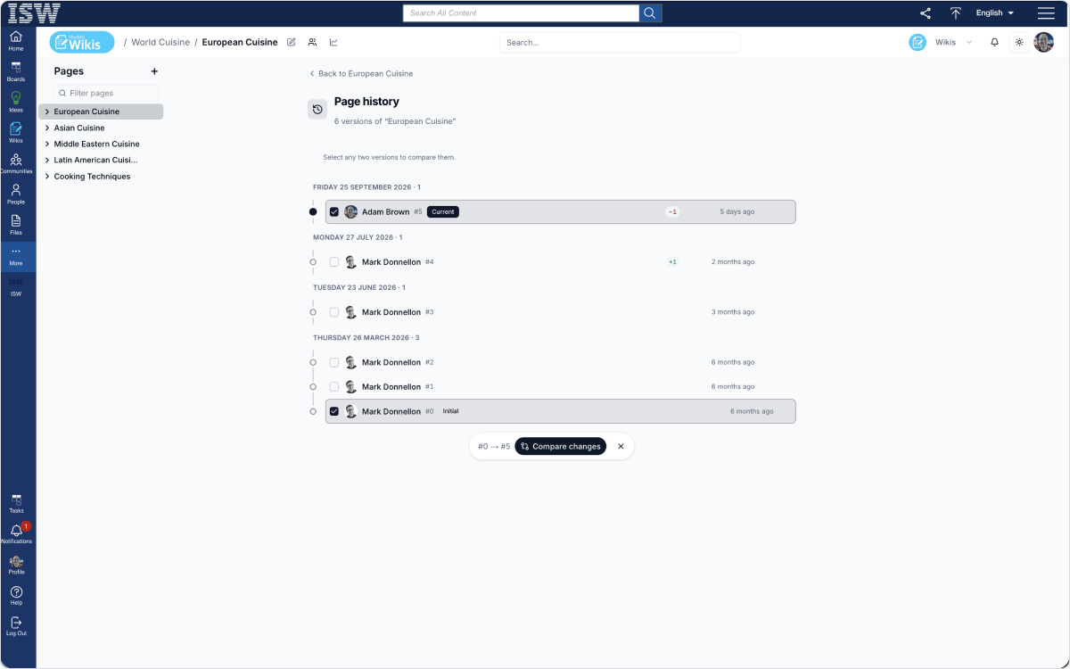 Huddo Wikis running inside HCL Connections