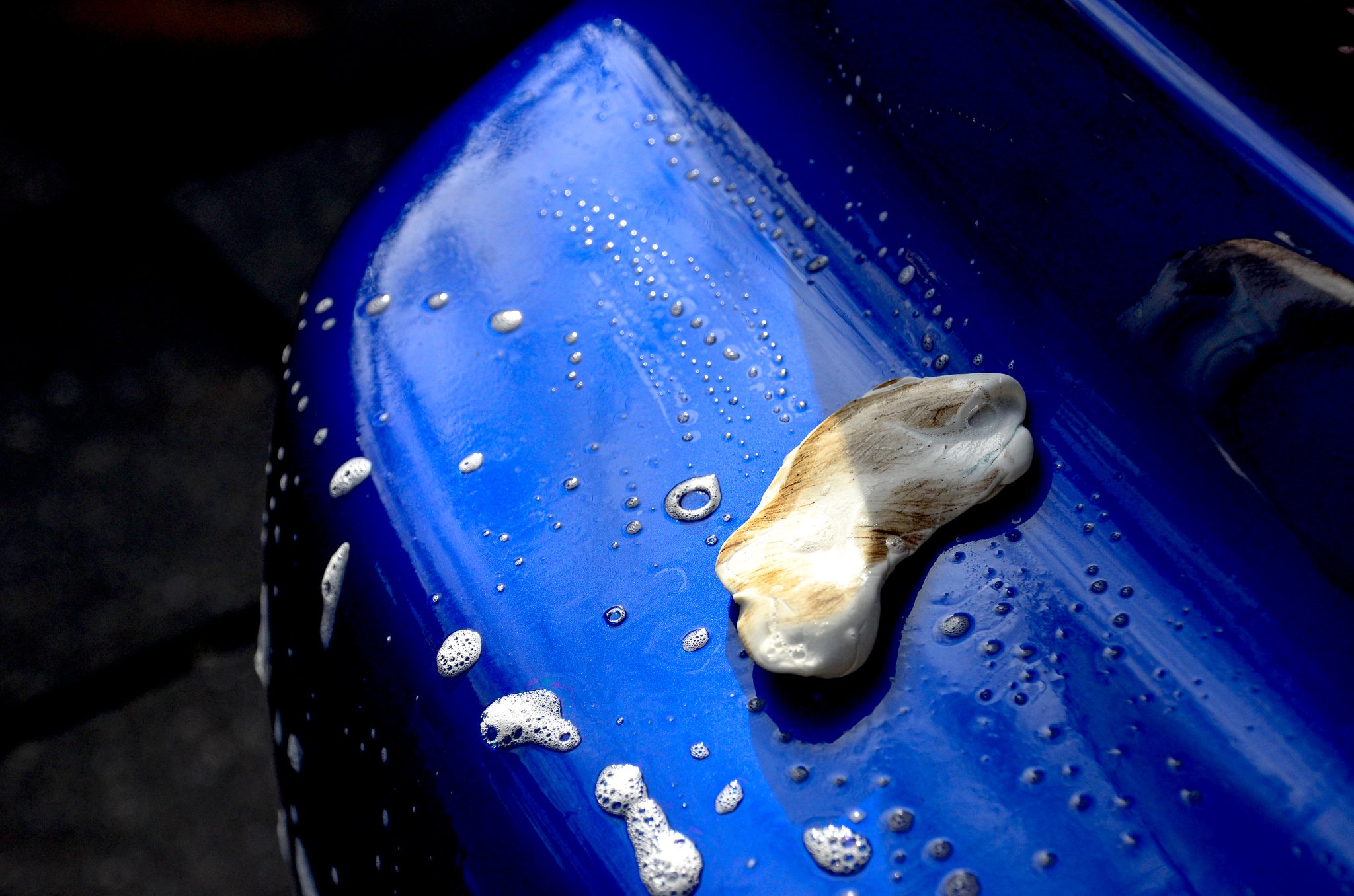 Clay bar showing paint contamination