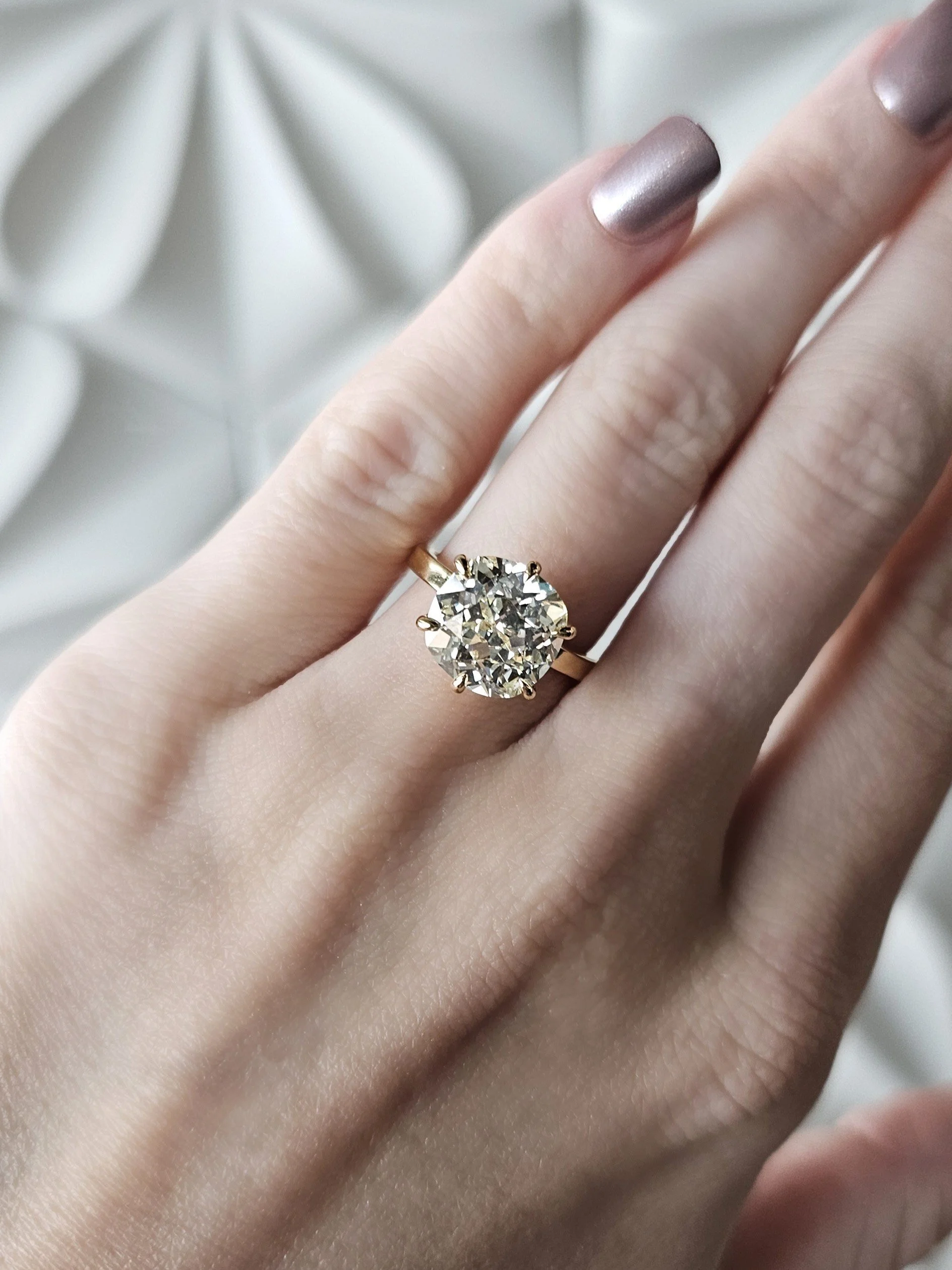 Old Mine Cut Diamond Ring