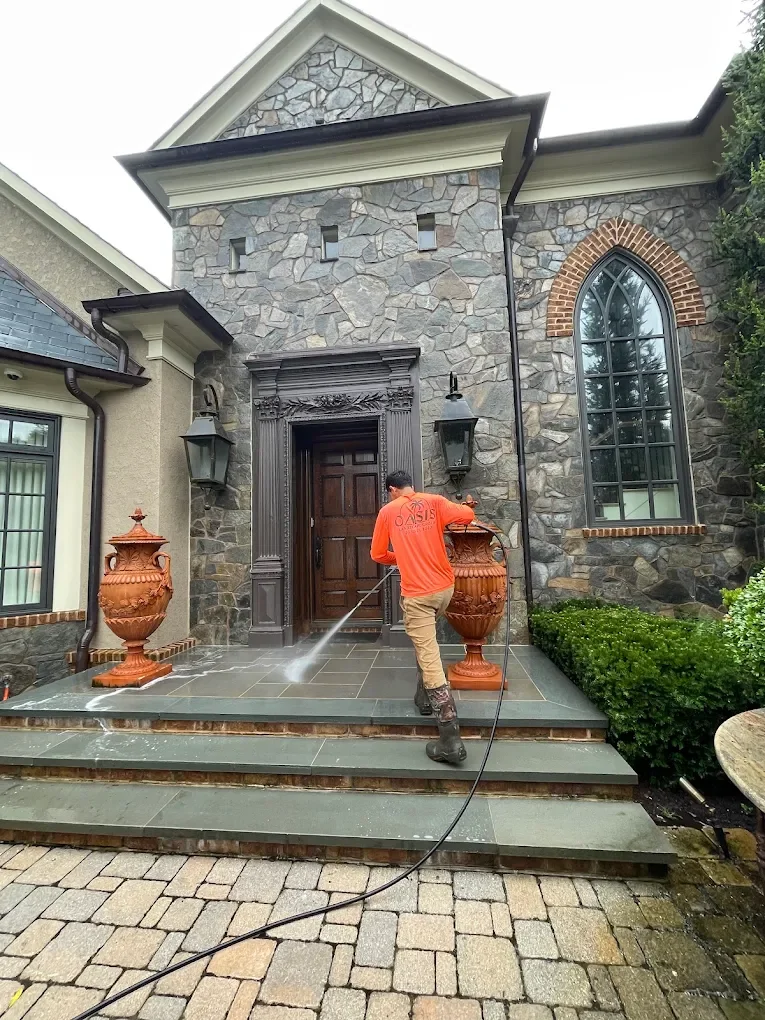 Soft washing house Maryland professional exterior cleaning