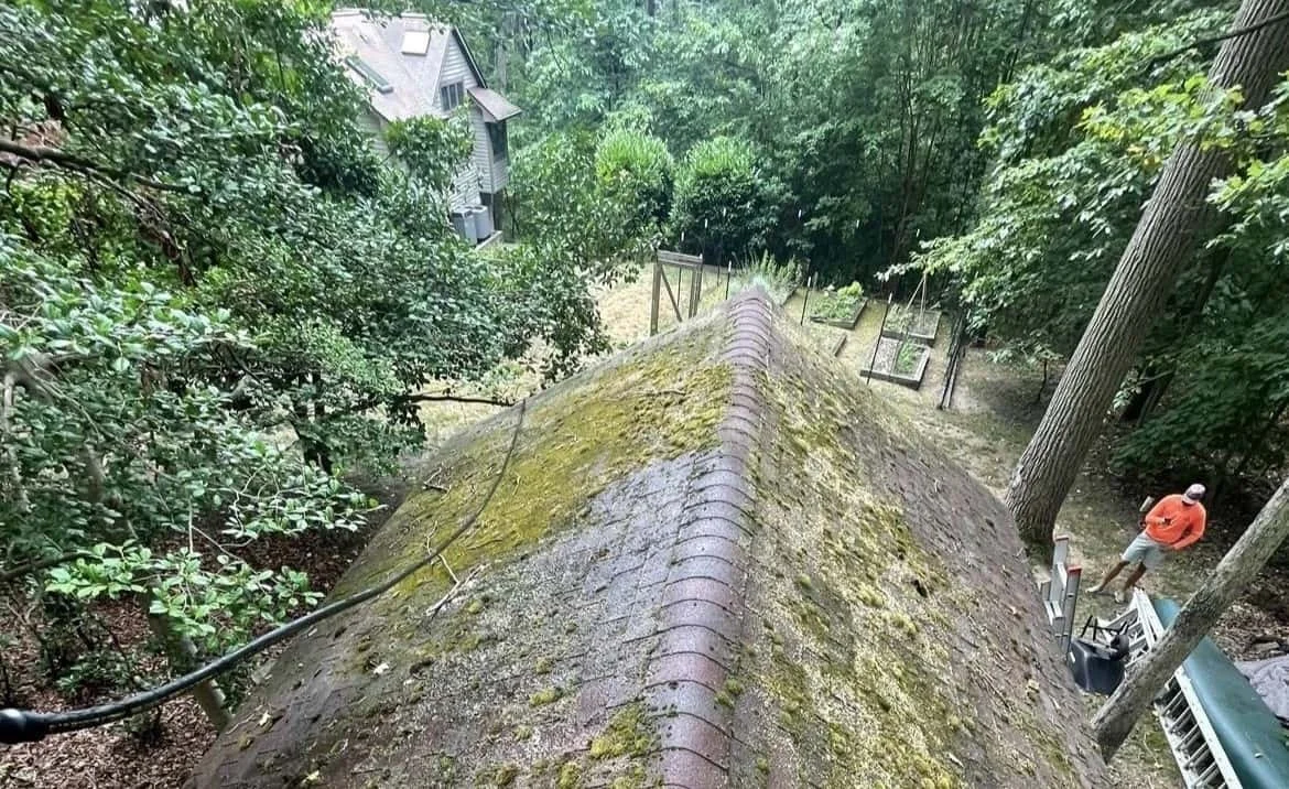 Roof cleaning Severna Park MD no-pressure black streak removal Anne Arundel County Maryland