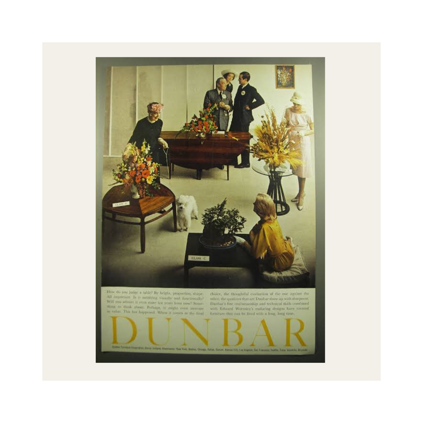 1956 Dunbar sofa, archival reference