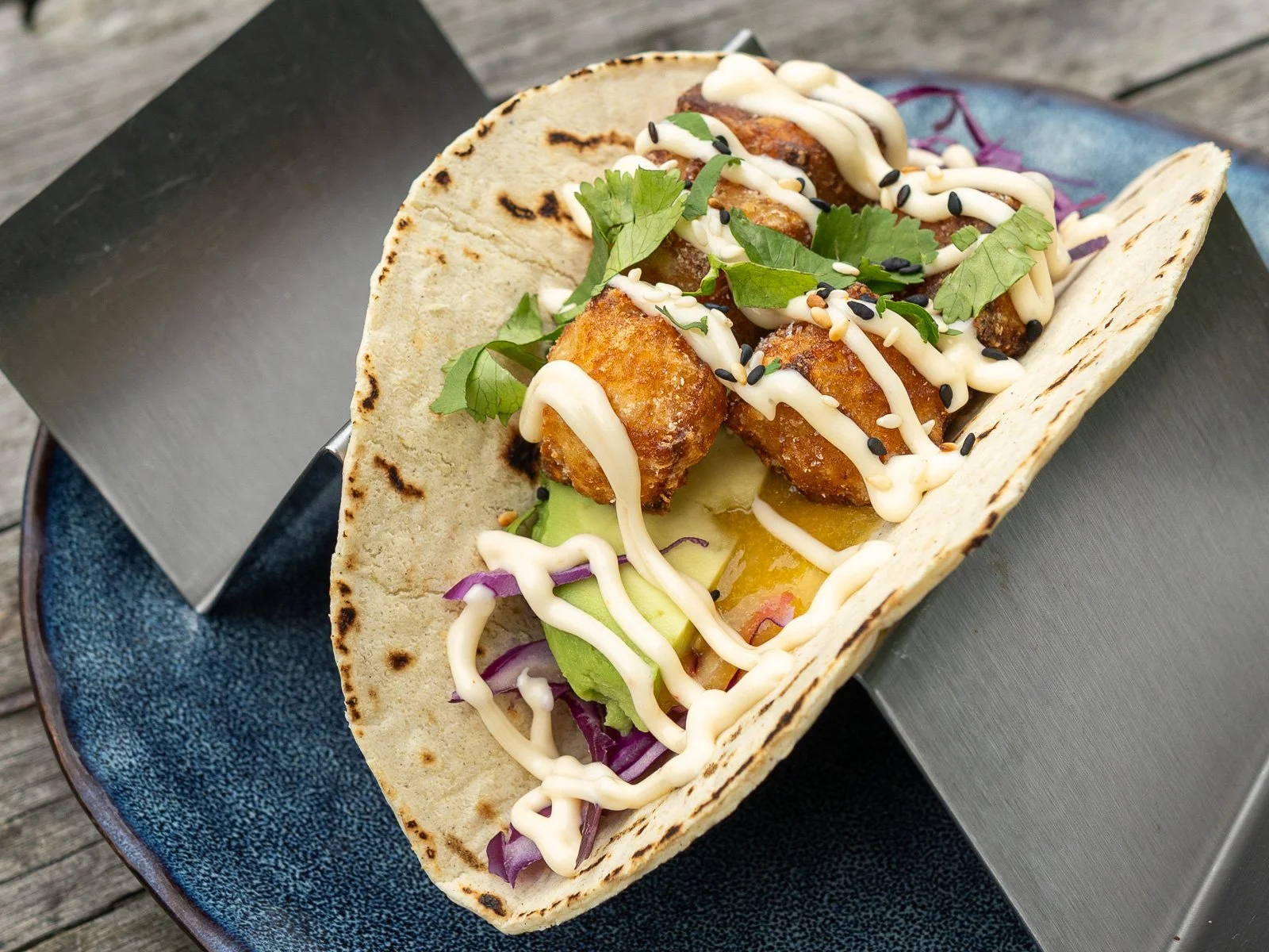 tofu karaage taco
