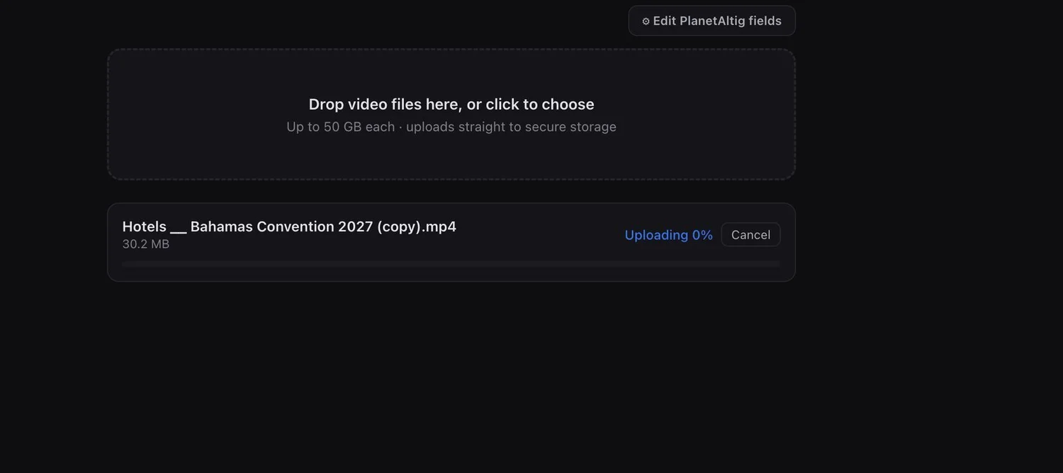Media Uploader - upload in progress