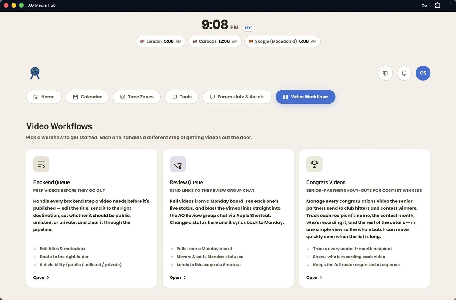 Media Hub - video workflows