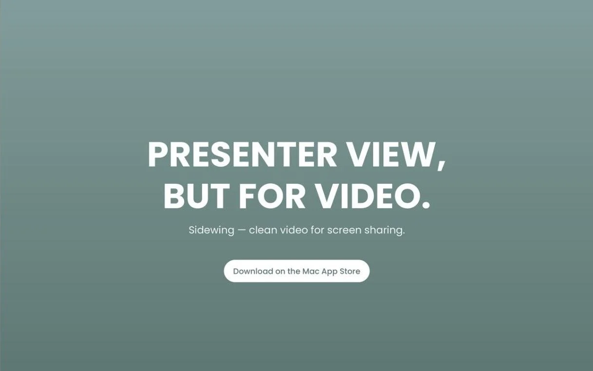 Sidewing - presenter view but for video
