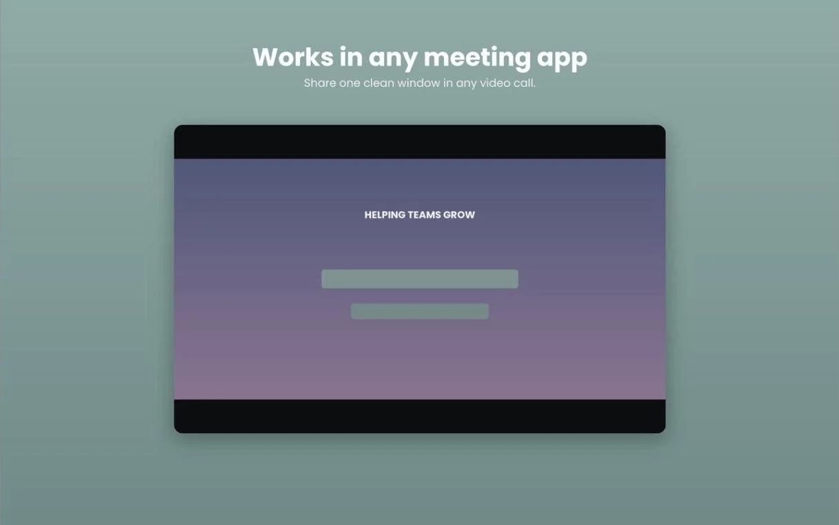 Sidewing - works in any meeting app