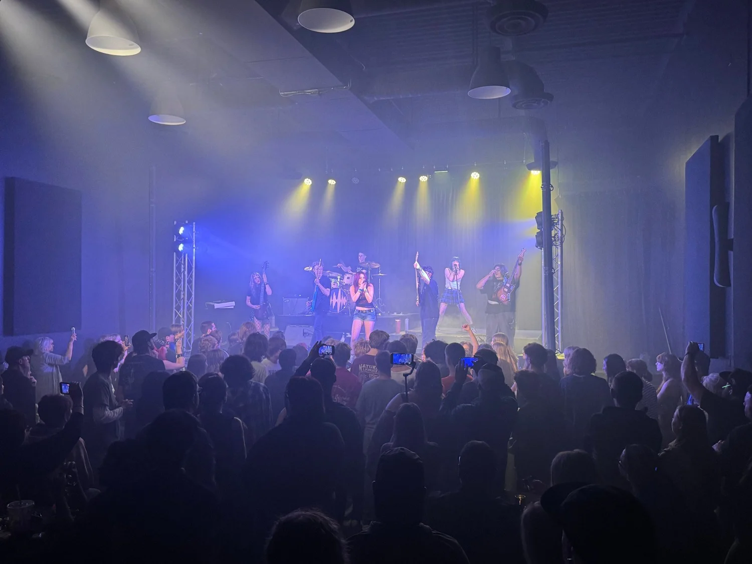 A packed crowd at a Soundhouse show in the Soundbox