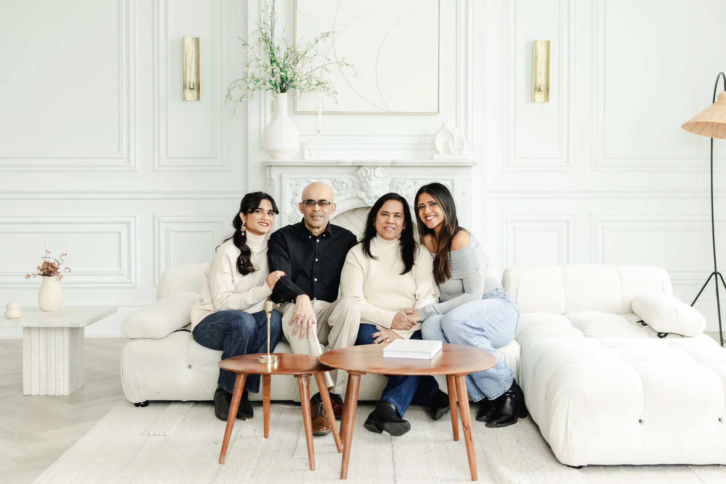 Family portrait outdoors