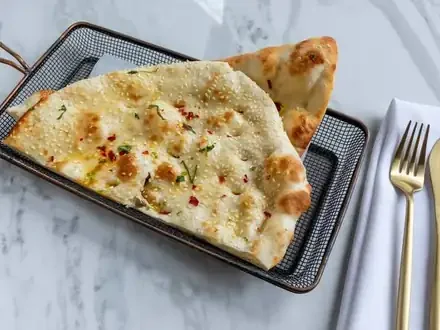 Gluten-free vegan naan bread at Masti Indian restaurant Fitzroy