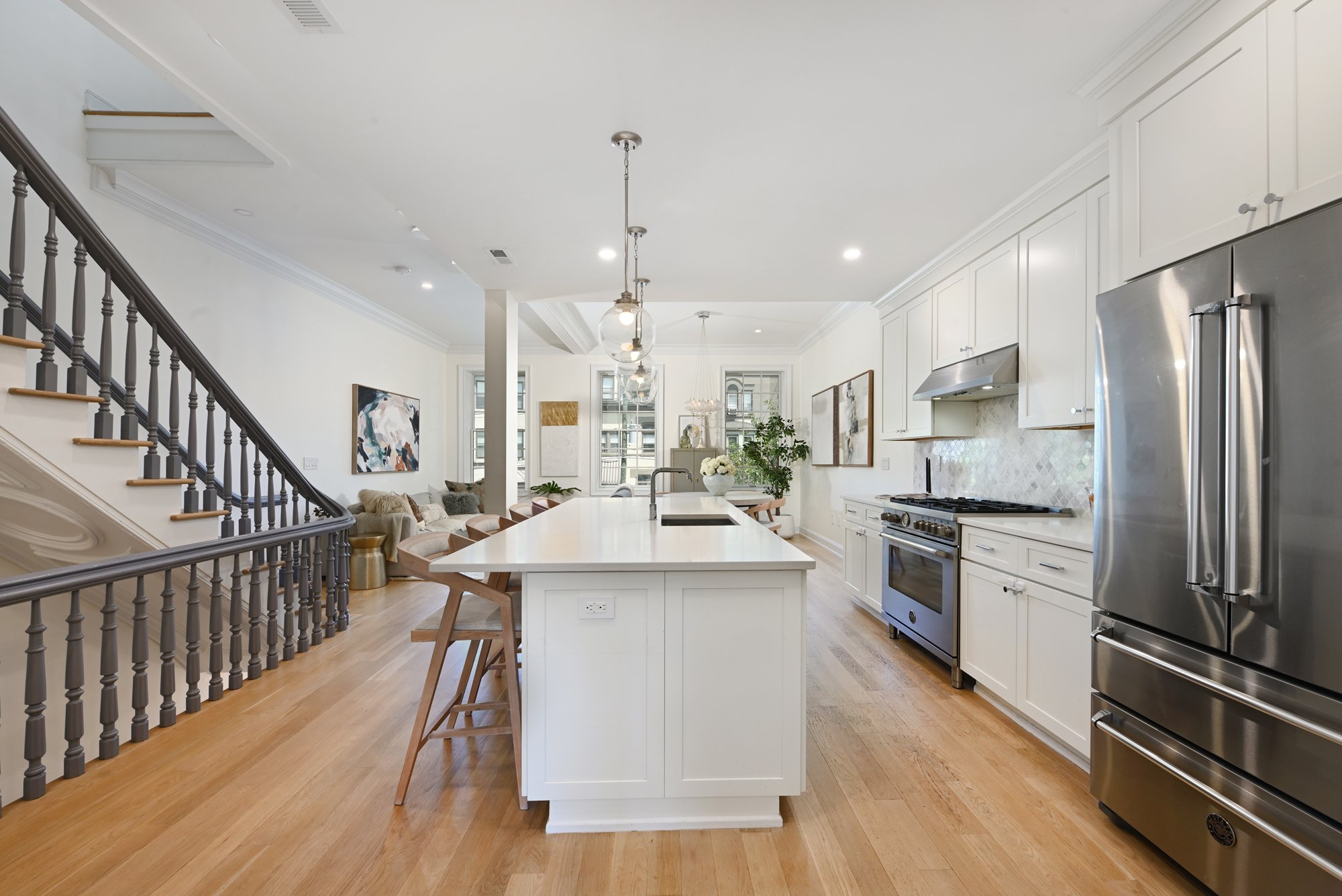 Historic Hoboken rowhouse and detached home with architectural details