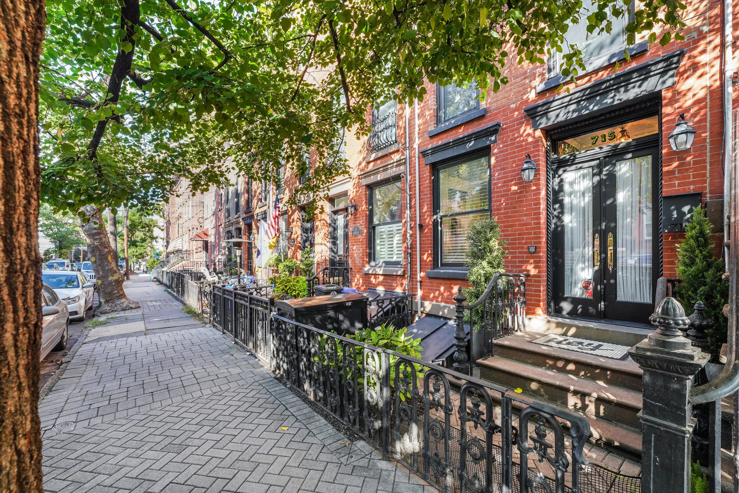 Hoboken residential streets and brownstones