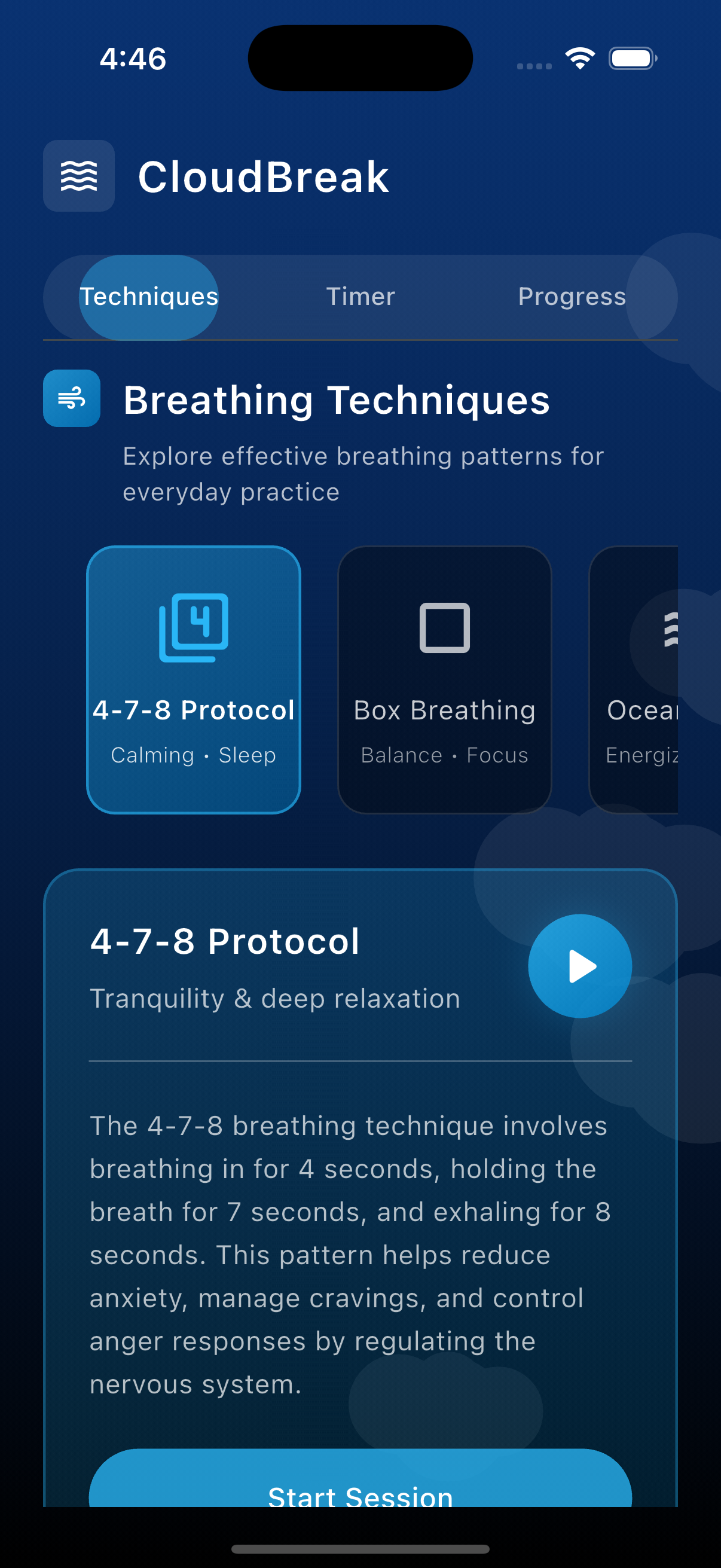CloudBreak Home Screen