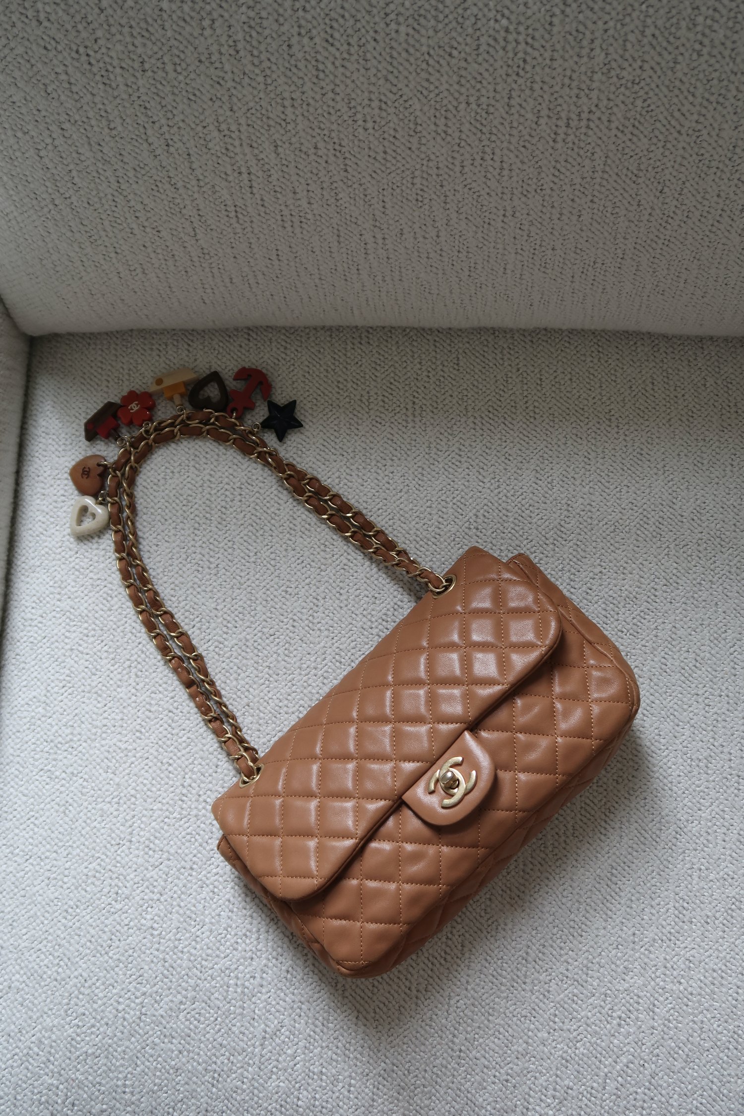 Chanel Dark Pink Lucky Charms Rectangular Mini Flap Bag GHW