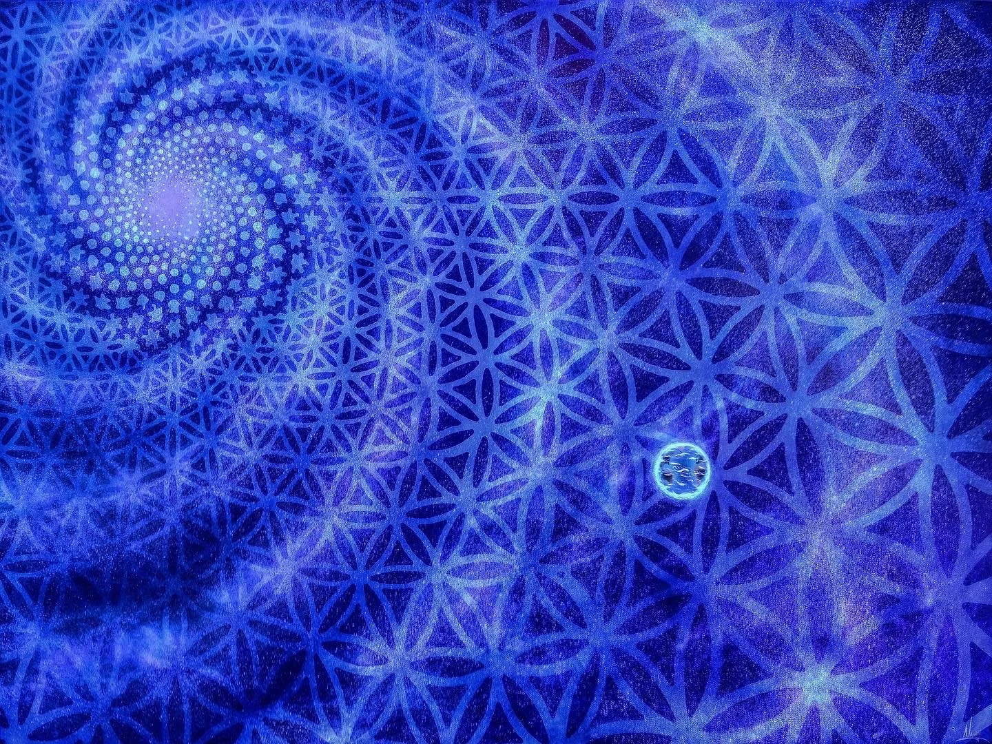 Satori by Navaji David Nava viewed under ultraviolet light