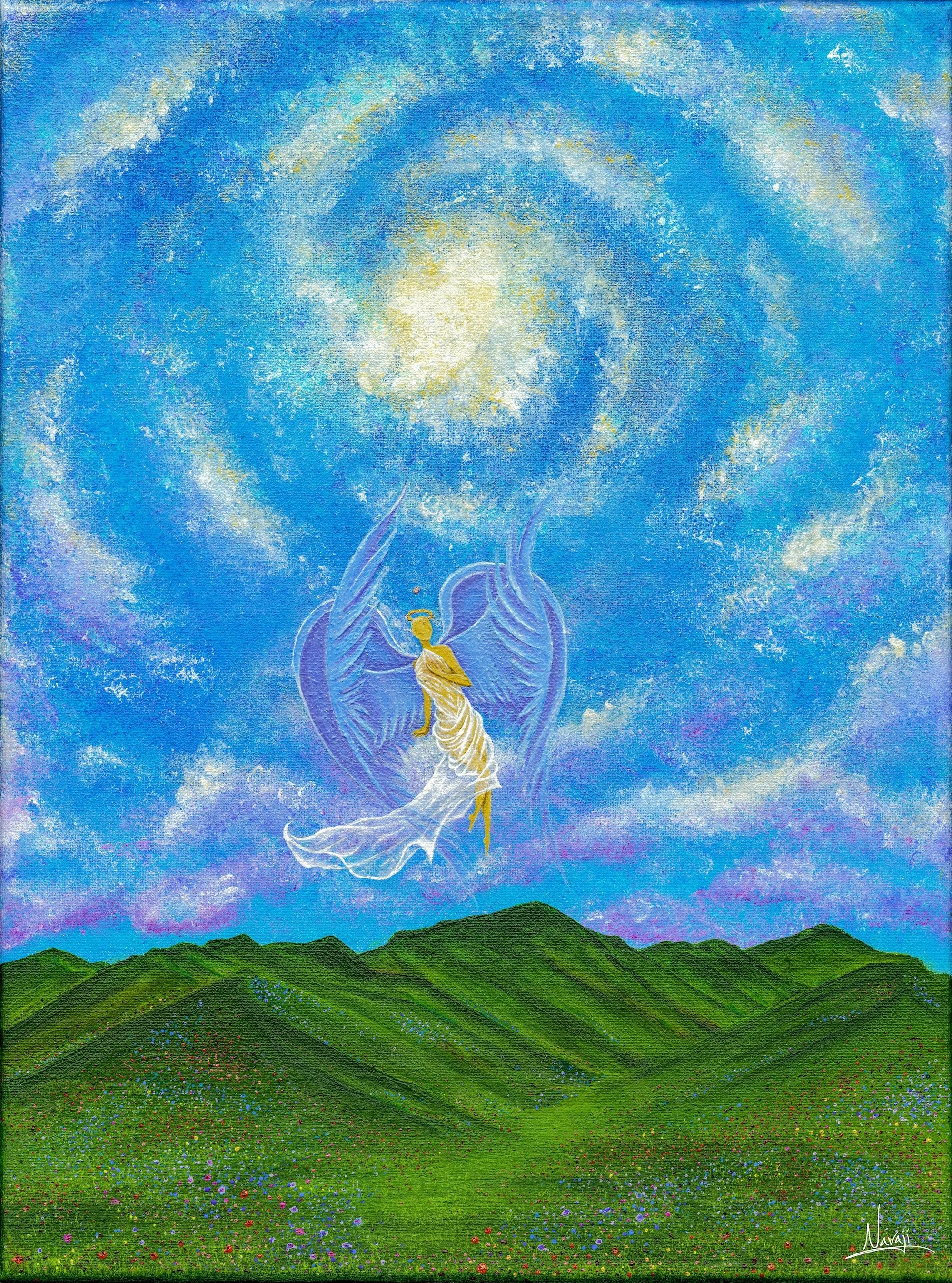 Divine Grace, an acrylic painting on canvas by Navaji David Nava