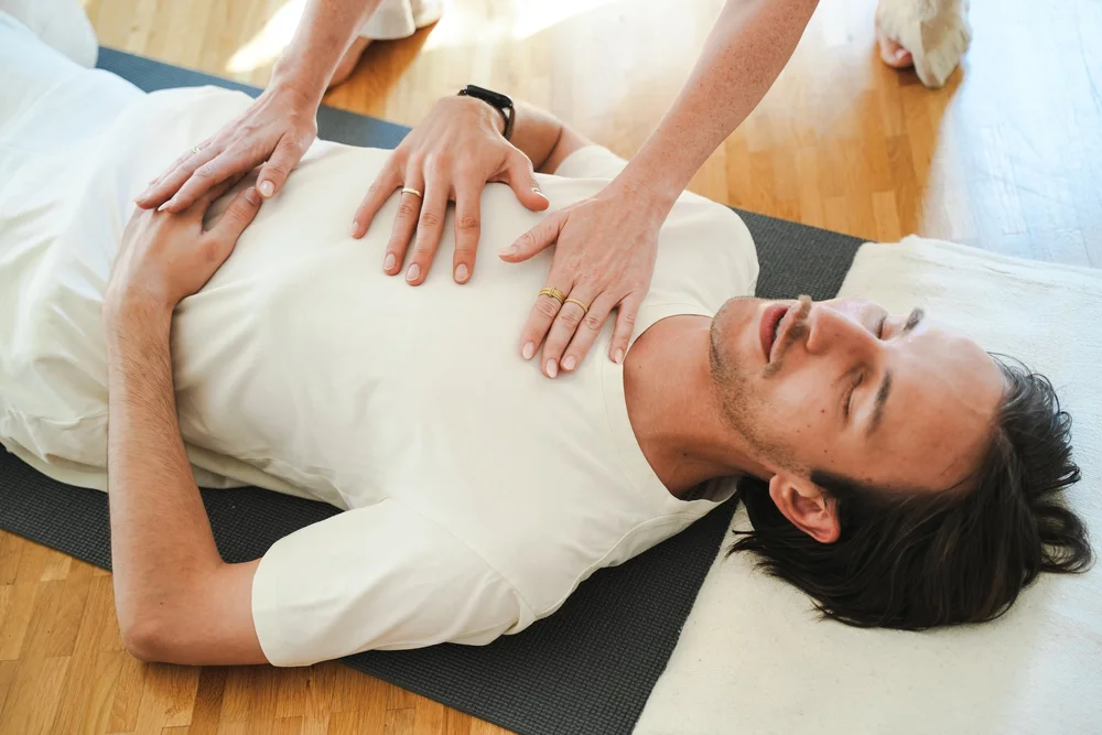 Hands-on breathwork session