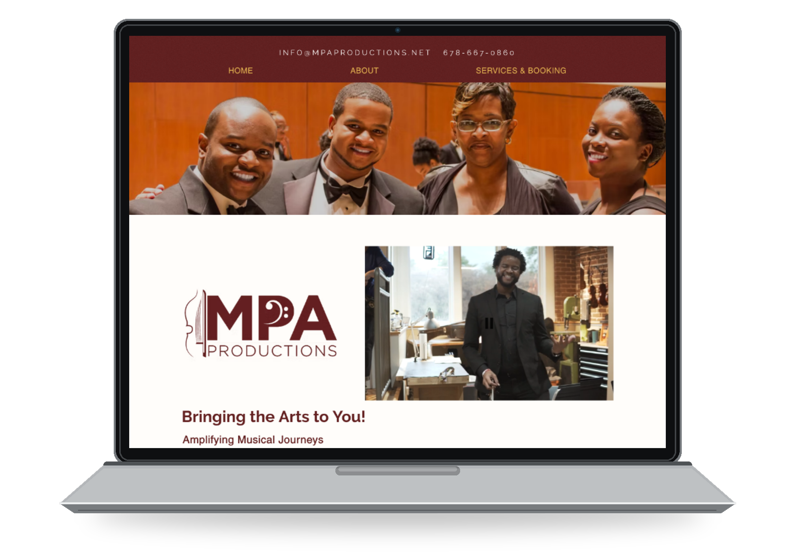 MPA Productions website screenshot