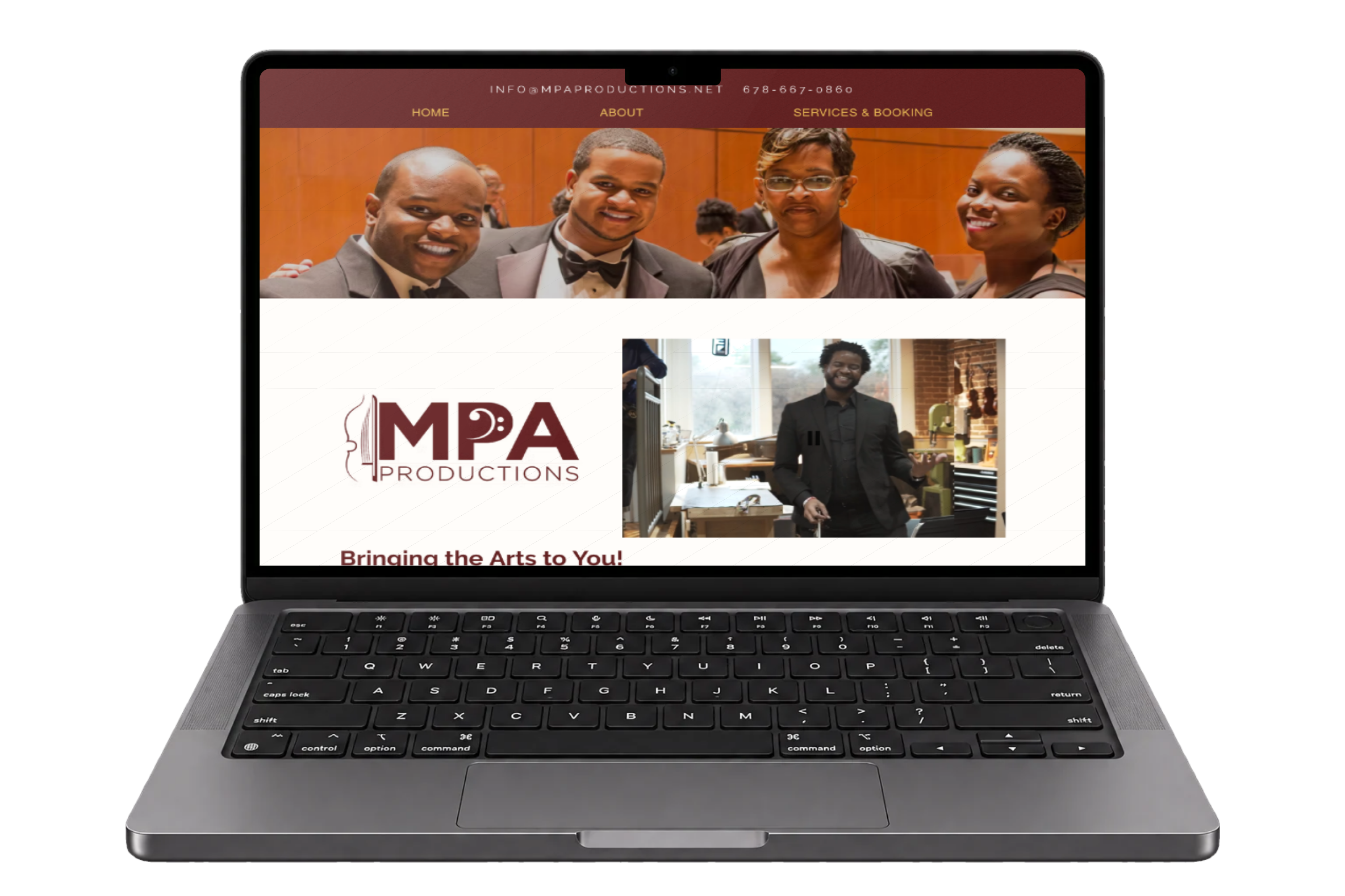 MPA Productions website screenshot