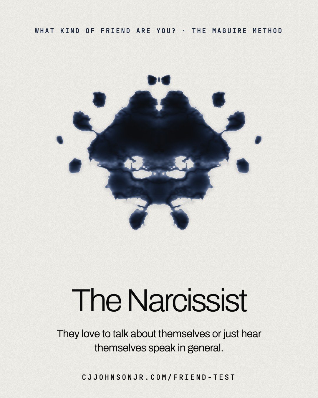 Friend Test card: The Narcissist
