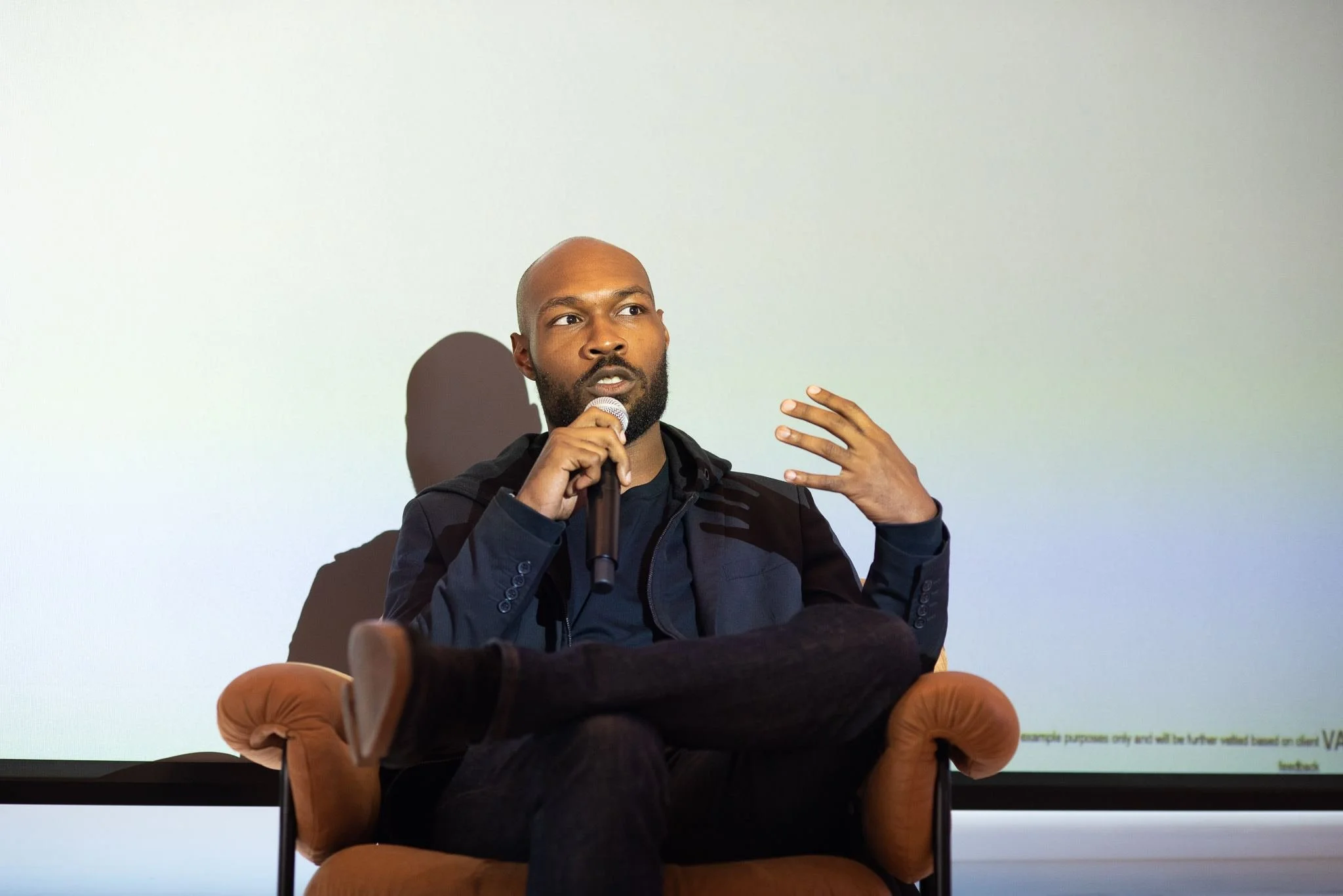 CJ Johnson speaking on the Women in Media panel