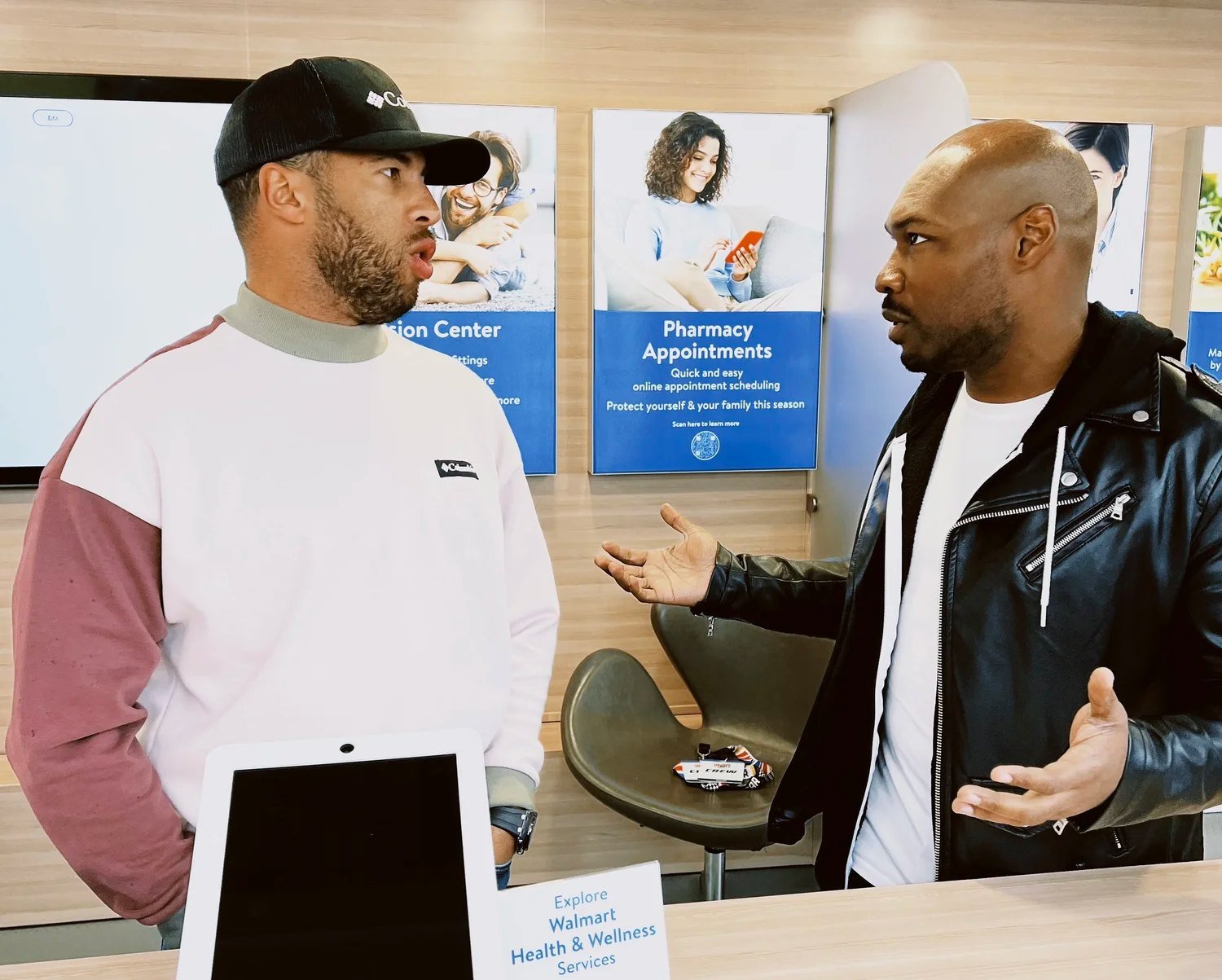 CJ Johnson with Bubba Wallace for Walmart Go Live Better