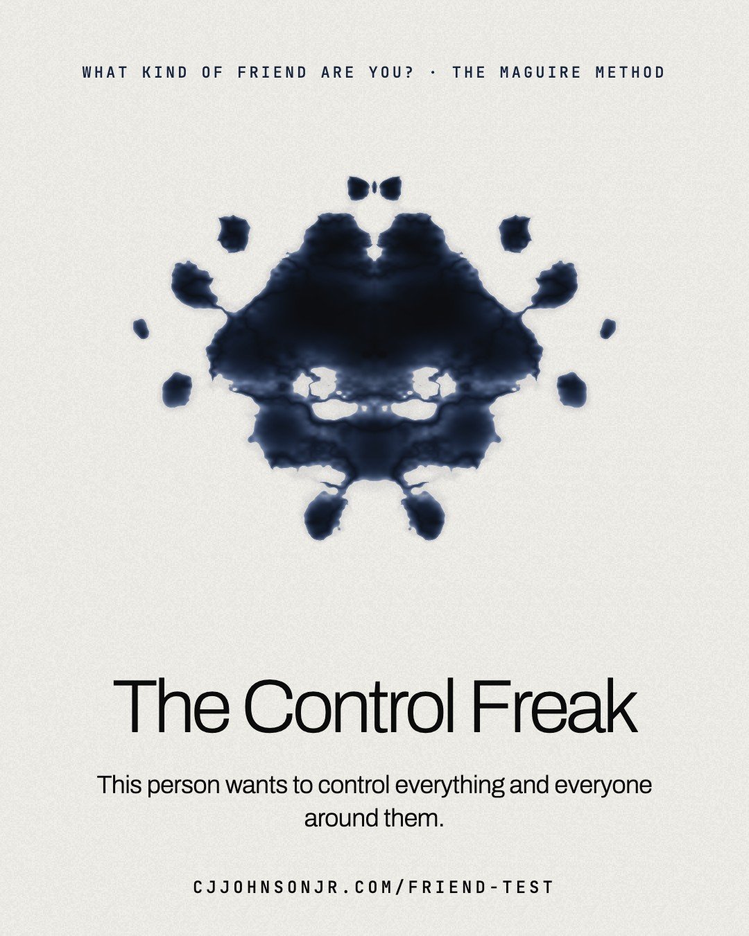 Friend Test card: The Control Freak