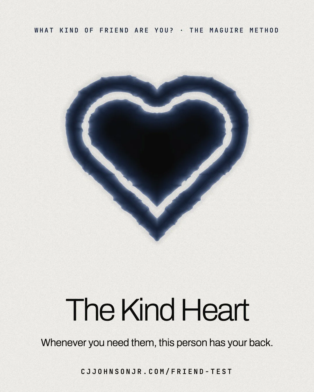 Friend Test card: The Kind Heart