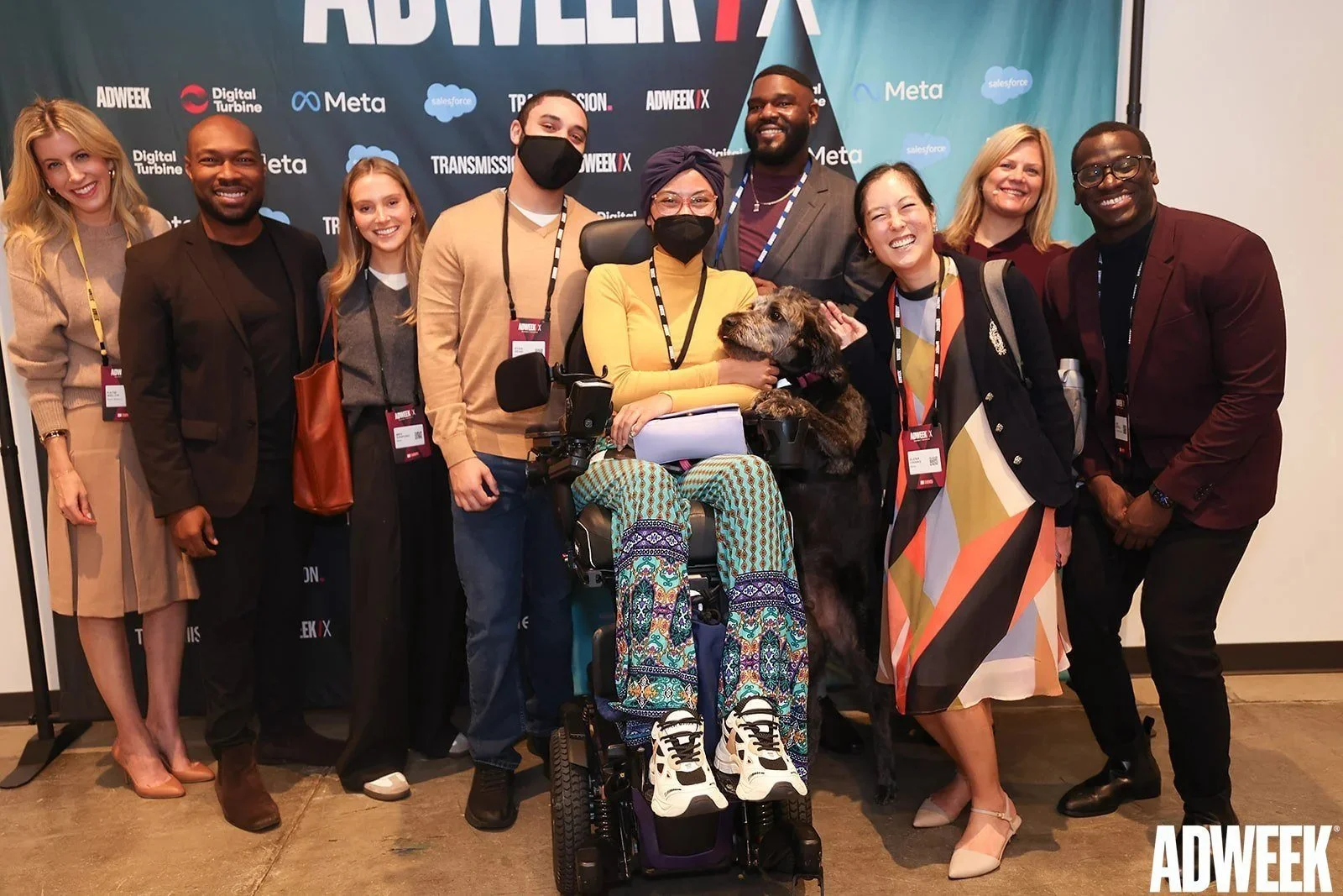 CJ Johnson with fellow creators at Adweek's Creatorverse Exchange