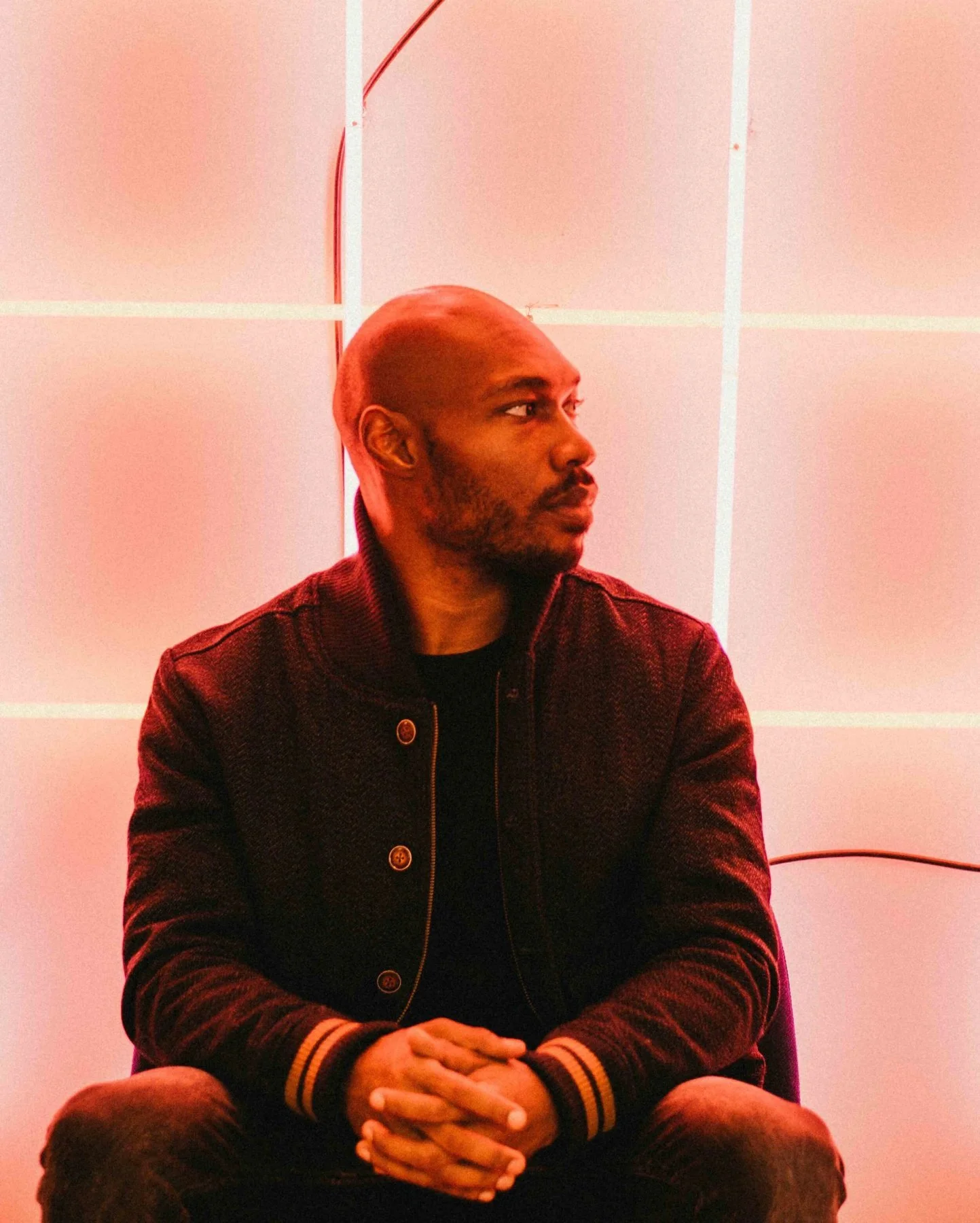 CJ Johnson portrait in neon light
