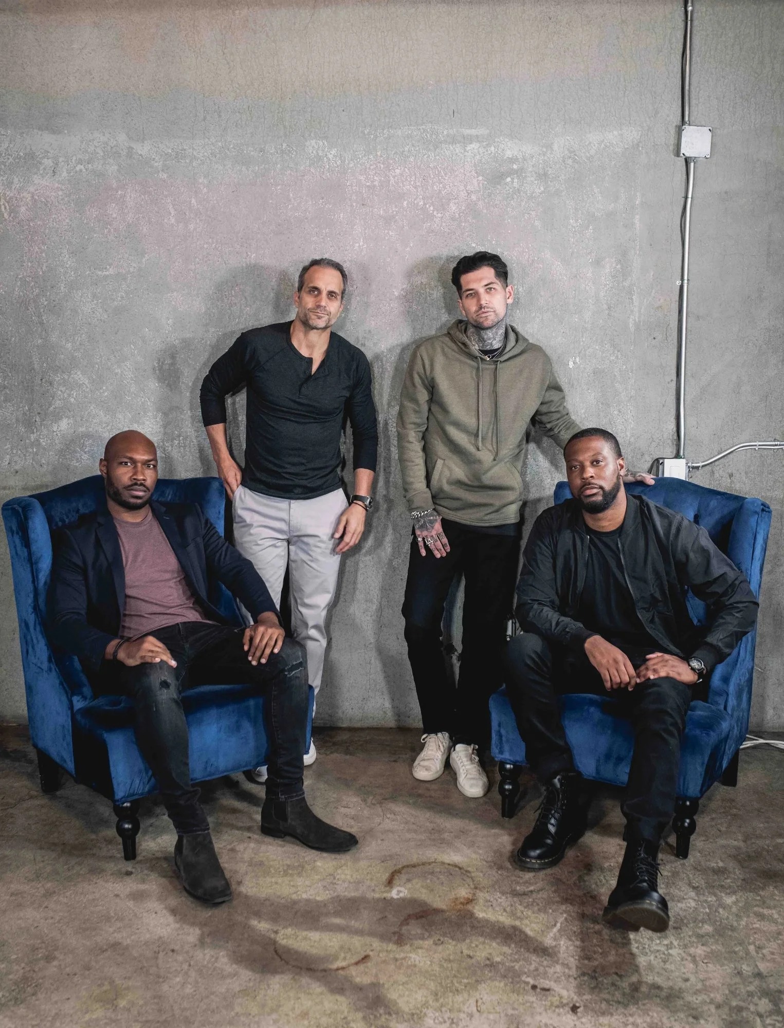 CJ Johnson with fellow Los Angeles content creators