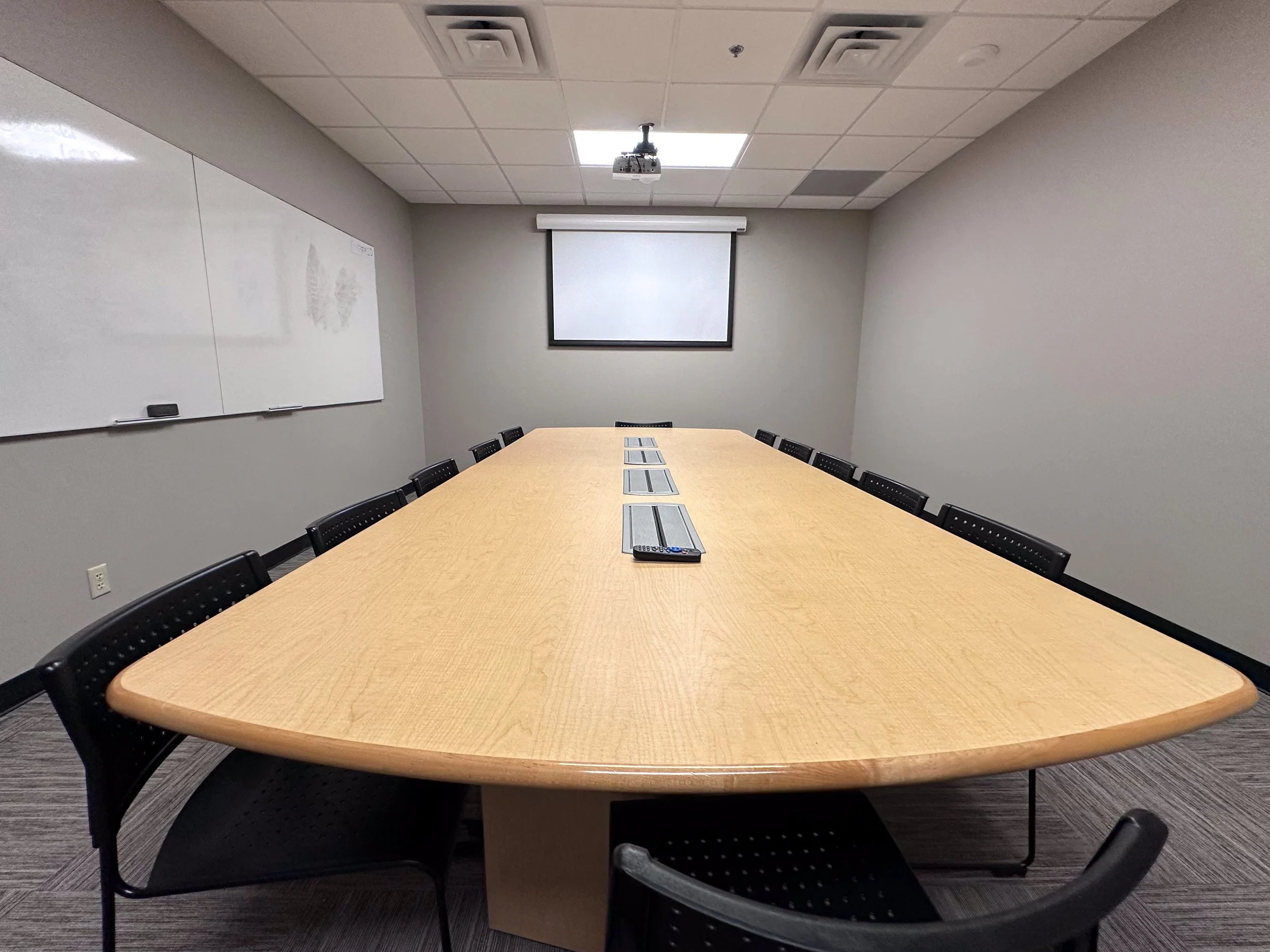 ClayDesta conference room at the Apex Center, seats 12