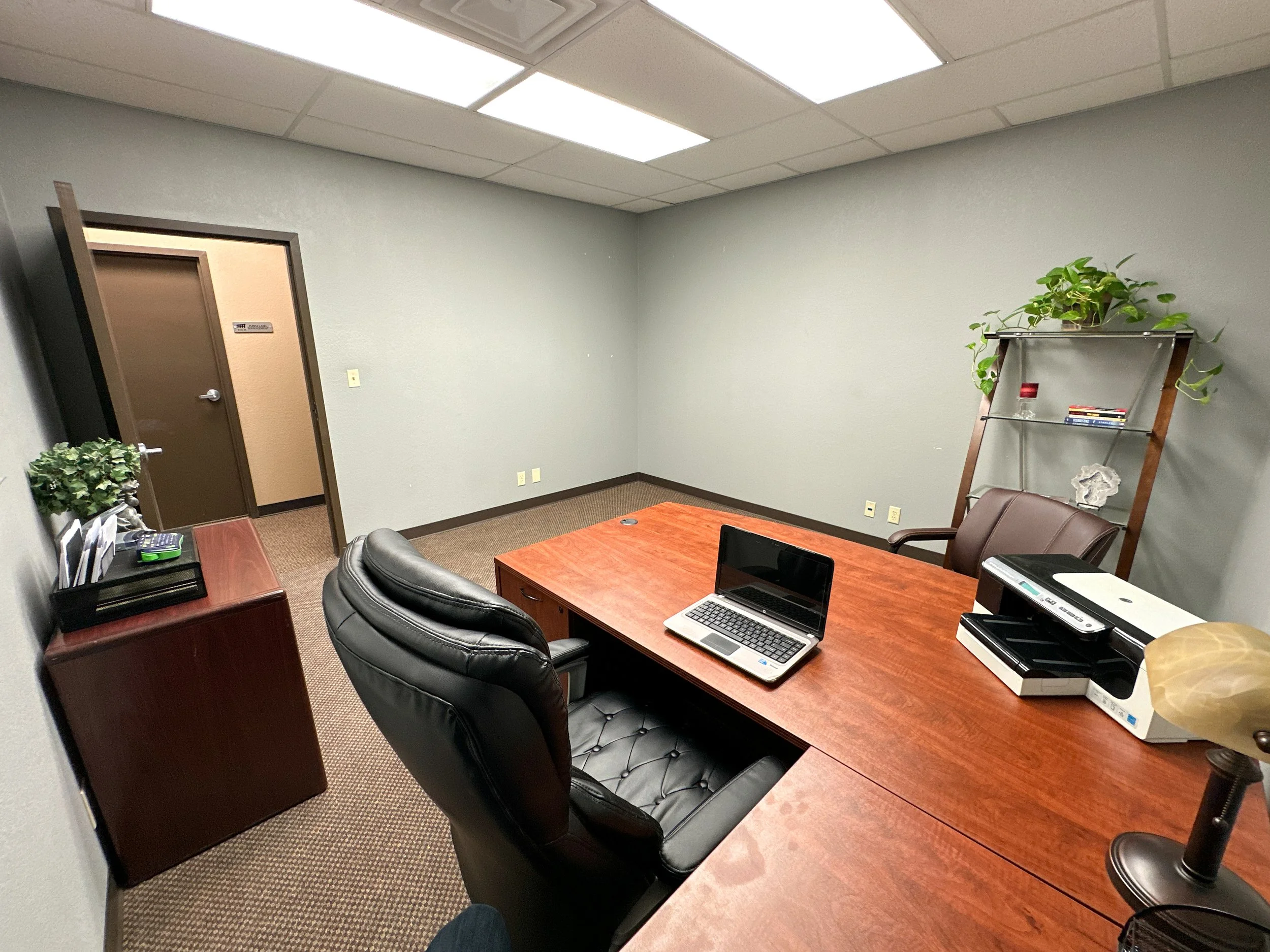 Downtown day office with executive desk