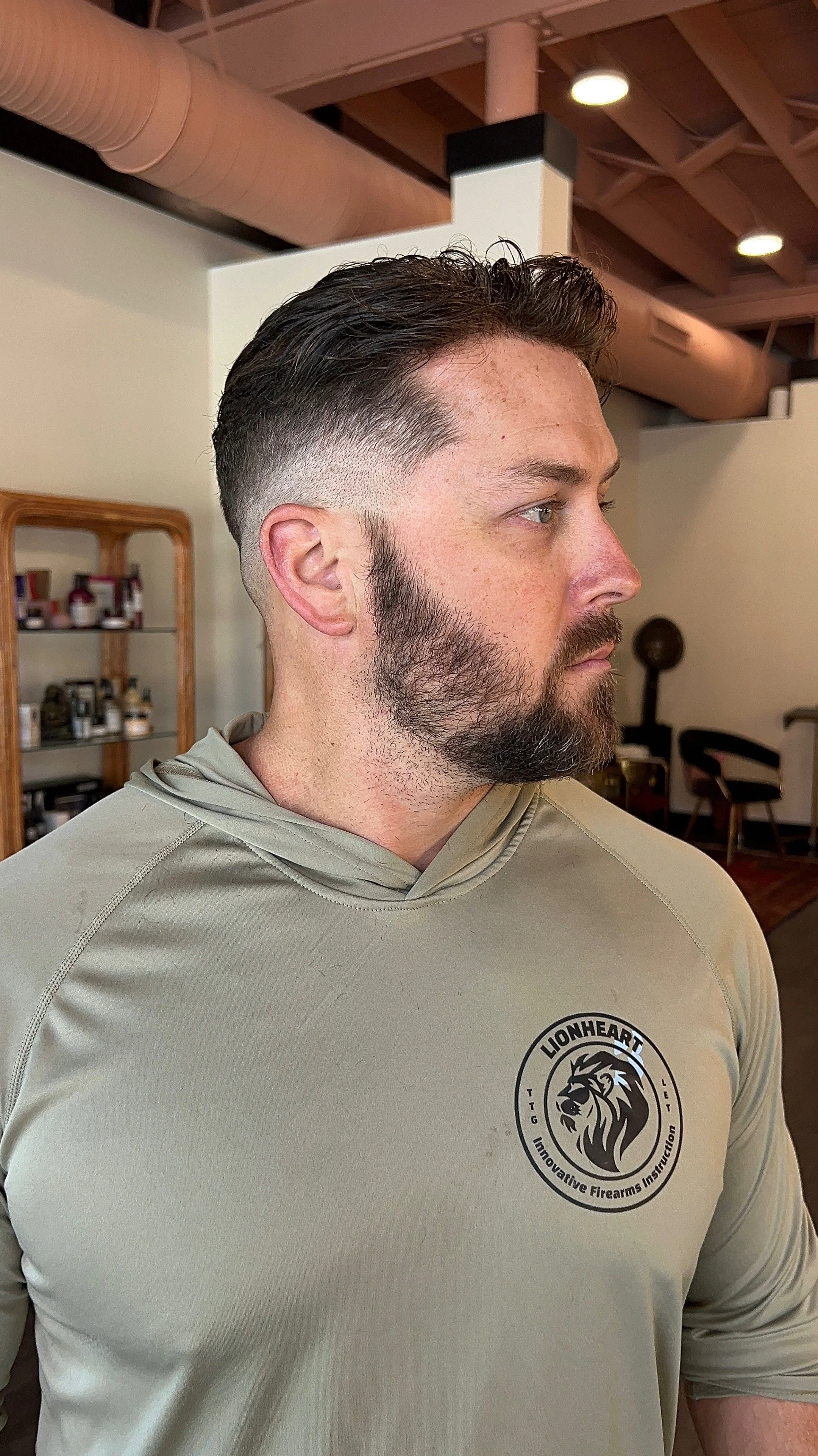 Hair system client, before and after