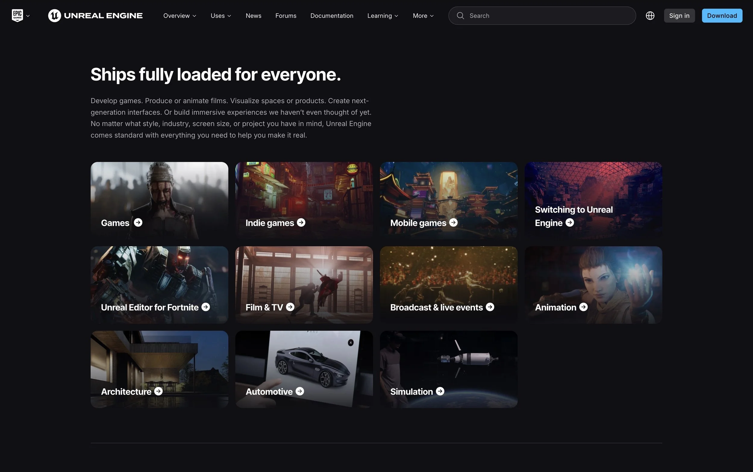 Unreal Engine environment design example from learning day