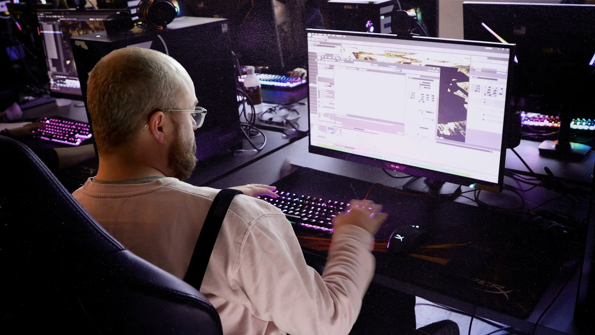 Participants exploring Unreal environments at Warwick