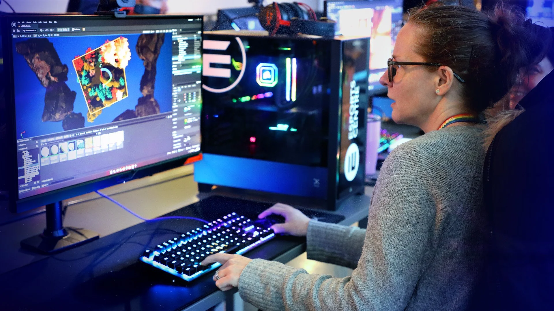 Participants at Warwick working hands-on in Unreal Editor for Fortnite