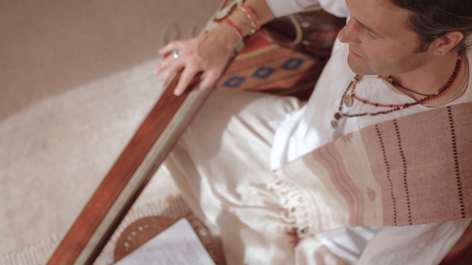 Sacred music practice with tanpura