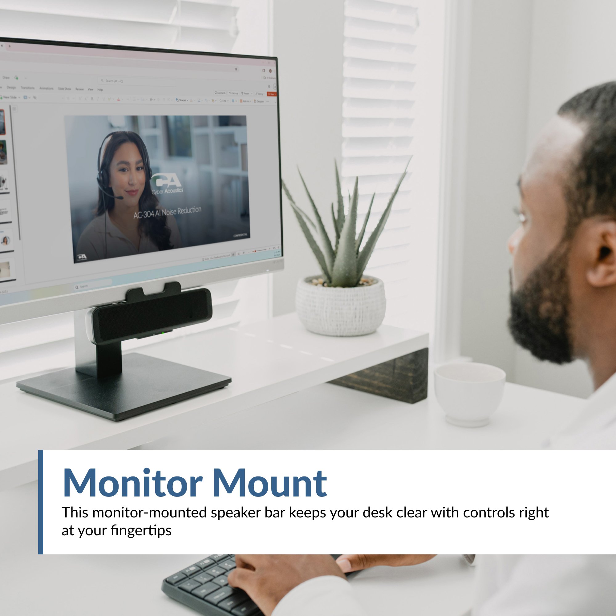 Monitor mounted speakerbar