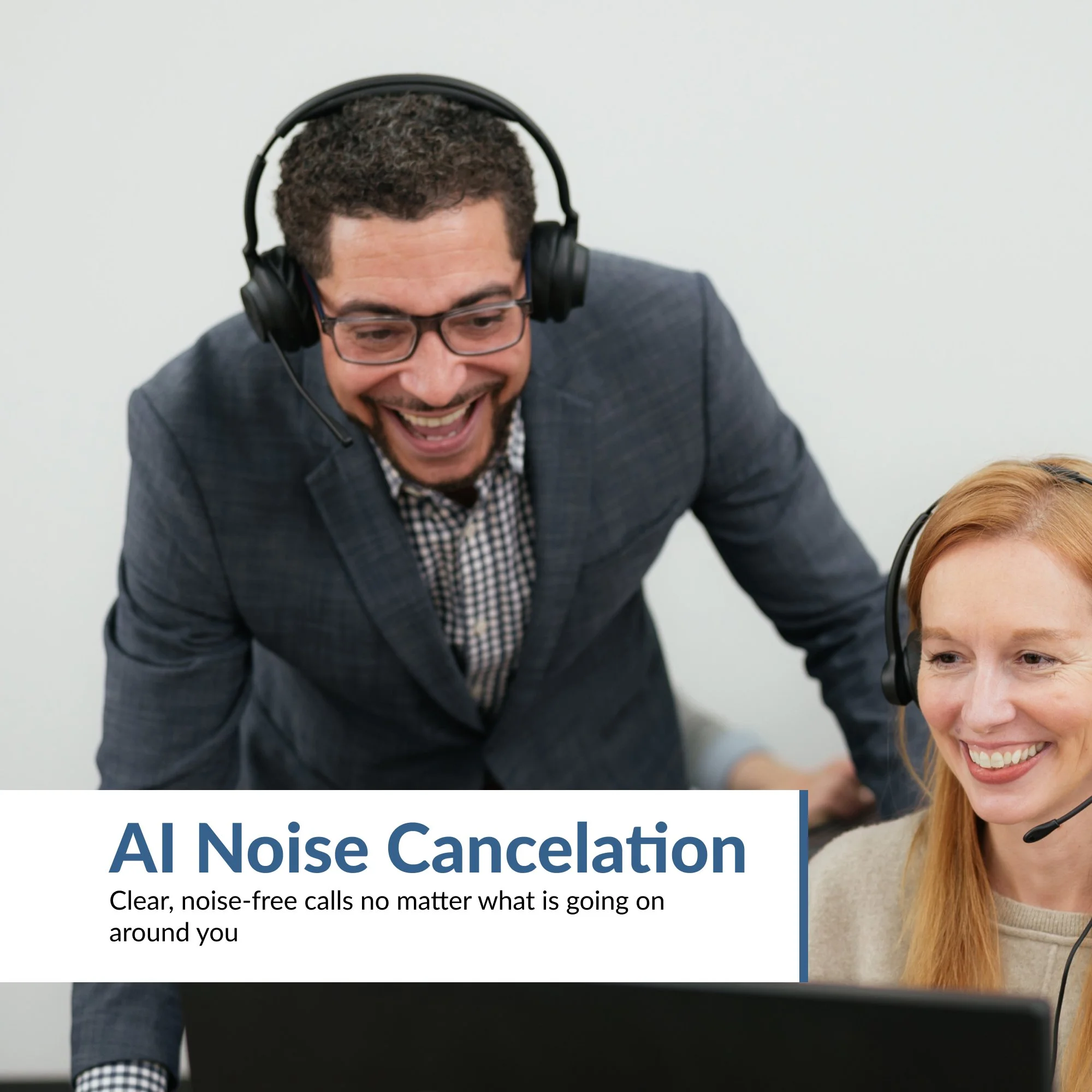 HS-1500BT II AI noise cancelation principal benefit infographic