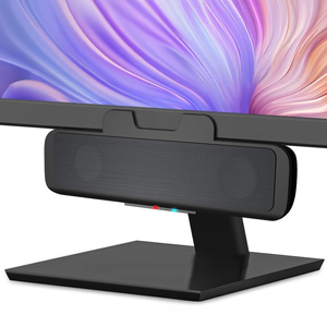 CA-2890BT speaker bar mounted to the bottom of a monitor